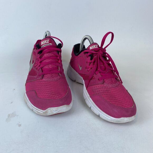 Nike Flex Experience RN3 Trainers Shoes Youth 6.5Y Pink Mesh‎ Lace Up 653698 601 - Picture 1 of 10